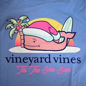 Vineyard Vines Santa Whale ‘Tis The Sea Sun Women’s T-shirt •Small